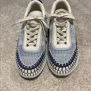 Chloe Women's Sneakers in Blue and Cream